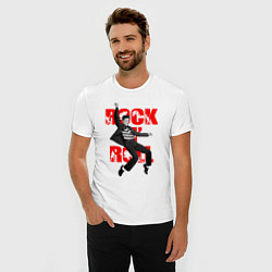 Футболка slim-fit Rokc n roll king, цвет: белый — фото 2
