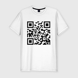 Мужская slim-футболка Хочу в тайгу - QR code