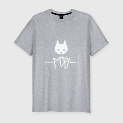 Футболка slim-fit Stray: Мяу, цвет: меланж