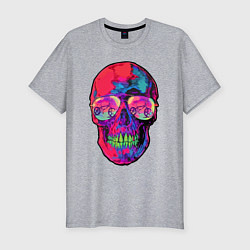 Мужская slim-футболка Skull & bicycle