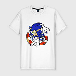 Футболка slim-fit Blue Hedgehog, цвет: белый