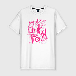 Мужская slim-футболка GIRL FIGTH женская драка