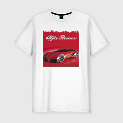 Футболка slim-fit Alfa Romeo - красная мечта!, цвет: белый