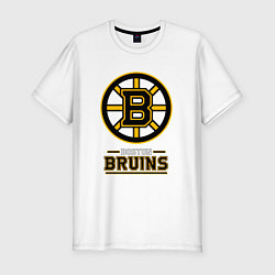 Мужская slim-футболка Boston Bruins , Бостон Брюинз