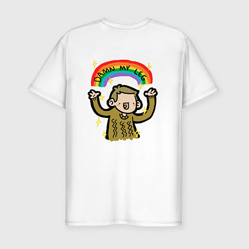 Мужская slim-футболка Бенедикт Камбербэтч 2023 / Белый – фото 2