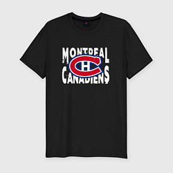 Футболка slim-fit Монреаль Канадиенс, Montreal Canadiens, цвет: черный