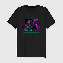 Мужская slim-футболка PINK FLOYD ПИНК ФЛОЙД ГЛИТЧ