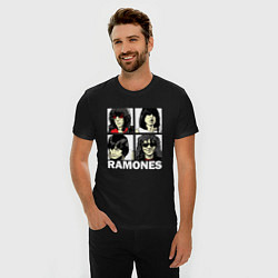 Футболка slim-fit Ramones, Рамонес Портреты, цвет: черный — фото 2