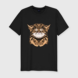 Мужская slim-футболка Котёнок Тойгер