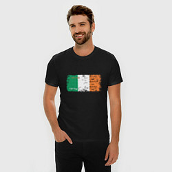Футболка slim-fit Флаг Ирландии, цвет: черный — фото 2