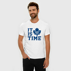 Футболка slim-fit It is Toronto Maple Leafs Time, Торонто Мейпл Лифс, цвет: белый — фото 2