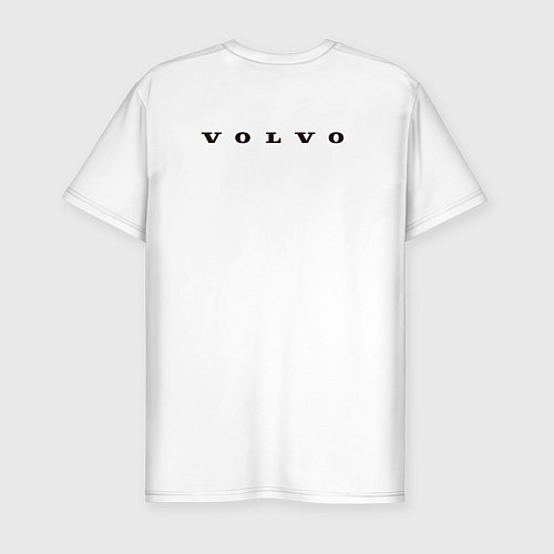 Мужская slim-футболка VOLVO лого / Белый – фото 2