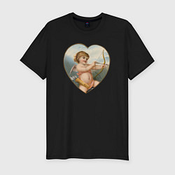 Мужская slim-футболка Купидон День влюбленных