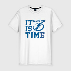 Футболка slim-fit Tampa Bay Lightning Тампа Бэй Лайтнинг, цвет: белый