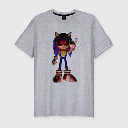 Мужская slim-футболка Sonic Exe Gesture