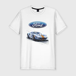 Футболка slim-fit Ford Motorsport, цвет: белый