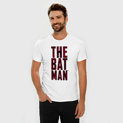Футболка slim-fit The Batman Text logo, цвет: белый — фото 2