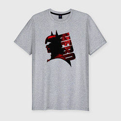 Мужская slim-футболка Batman Hero silhouette