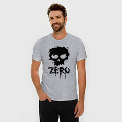 Футболка slim-fit Zero skull, цвет: меланж — фото 2