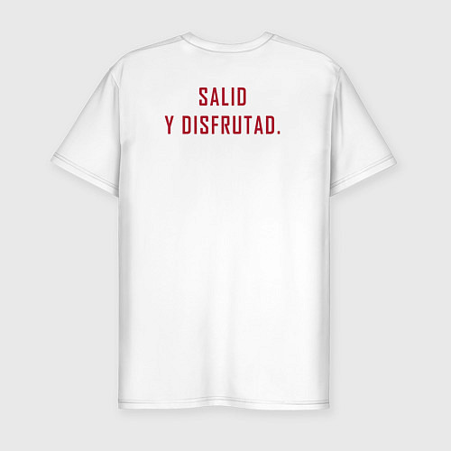 Мужская slim-футболка FC Barcelona Salid Y Disfrutad 2022 / Белый – фото 2