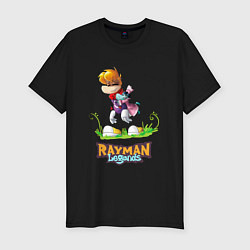 Мужская slim-футболка Уставший Rayman