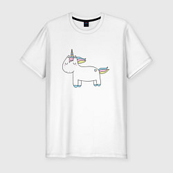 Футболка slim-fit Unicorn Attack, цвет: белый