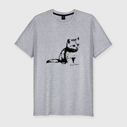 Мужская slim-футболка Милый котенок Kitty