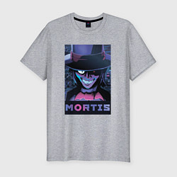 Мужская slim-футболка Постер Мортиса из Бравл Старс