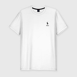 Мужская slim-футболка Поло Конный спорт