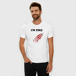 Футболка slim-fit Все в порядке im fine, цвет: белый — фото 2