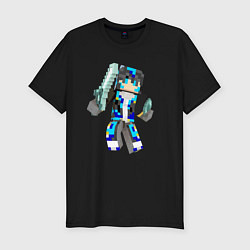 Футболка slim-fit Minecraft Warrior!, цвет: черный