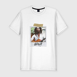 Футболка slim-fit Фото Bob Marley, цвет: белый