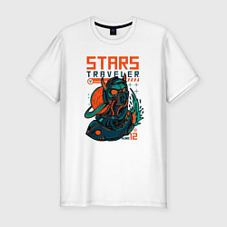 Мужская slim-футболка Звёздный путешественник