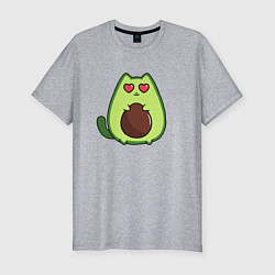 Футболка slim-fit Avo cat o влюбился, цвет: меланж
