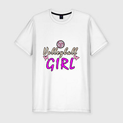 Футболка slim-fit Volleyball - Girl, цвет: белый