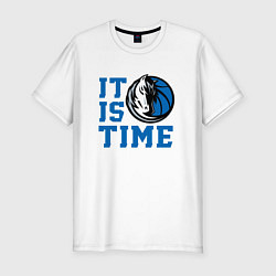 Мужская slim-футболка It Is Dallas Mavericks Time Даллас Мэверикс