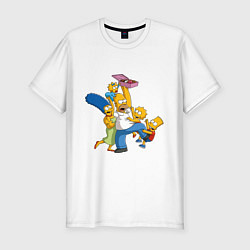 Футболка slim-fit Simpsons donuts, цвет: белый