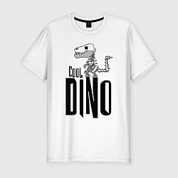 Футболка slim-fit Cool Dino!, цвет: белый