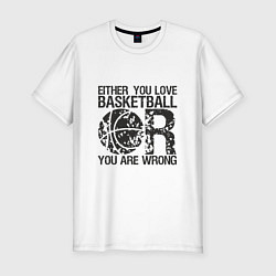 Футболка slim-fit Basketball - Love, цвет: белый