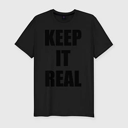 Мужская slim-футболка Keep it real