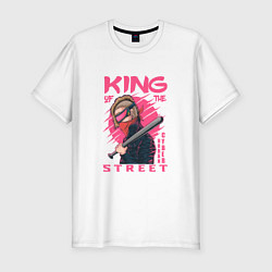Мужская slim-футболка Cyberpunk King of the street
