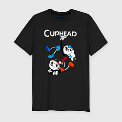 Мужская slim-футболка Cuphead Show