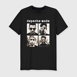 Футболка slim-fit DEPECHE MODE ДЕПЕШ МОД, цвет: черный