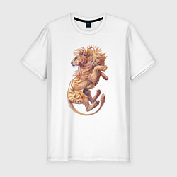 Мужская slim-футболка Солнечный лев