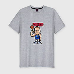 Футболка slim-fit Nikola Jokic, цвет: меланж