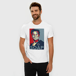 Футболка slim-fit Soаp club, цвет: белый — фото 2