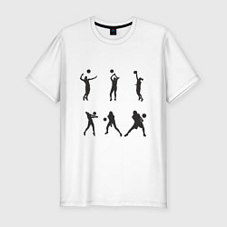 Футболка slim-fit Life - Volleyball, цвет: белый