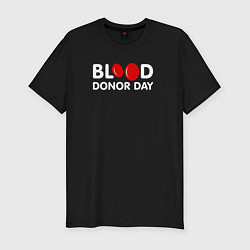 Футболка slim-fit Blood Donor Day, цвет: черный