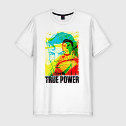 Мужская slim-футболка True power!