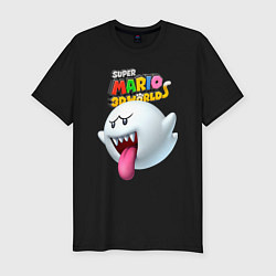 Мужская slim-футболка Boo Super Mario 3D World Nintendo